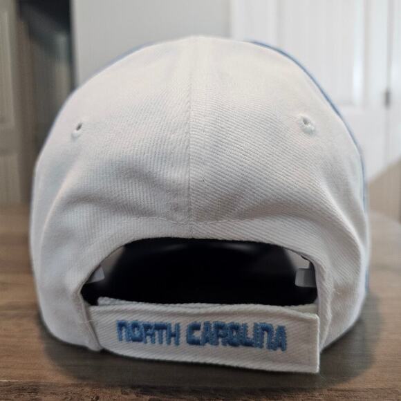 Vtg North Carolina Tar Heels Strapback Hat Cap White Blue UNC Embroidered TOW - Picture 6 of 9
